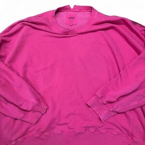 Aerie Vibrant Pink Crewneck Sweater Size XXL